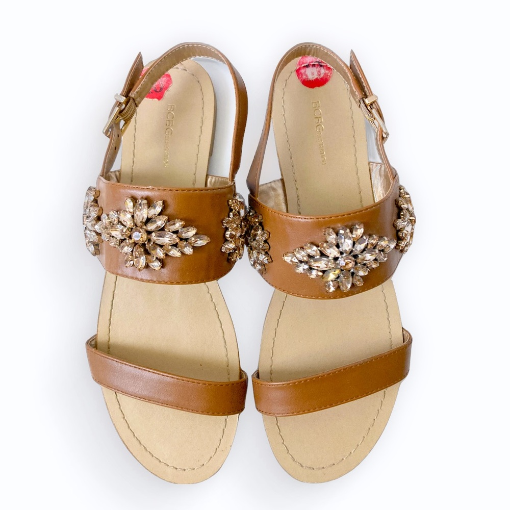 BCBGeneration Sandals Brown With Jewels 10